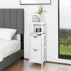 Bathroom Floor Cabinet Wooden Storage Cupboard Freestanding 2 Removable Drawers