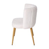 2/4× Teddy Fleece Dining ChairCurved Backrest Kitchen Living Room Side Chairs
