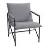 Padded Armchair Leisure Chair with Metal Frame for Living Room Bedroom Office