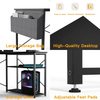 L-Shaped Gaming Desk 120x70cm Computer Desk with Storage Shelves Workstation
