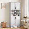 Tall Bathroom Cabinet, Freestanding Bathroom Storage Cabinet with 4 Doors