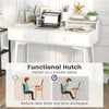Writing Computer Desk with Hutch 120 CM Wooden Study Workstation White