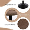 Ralex-chair Bar Stools, PU Leather Counter Height Barstools with Back, Brown