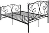 Luxury Metal Bed Frame with Crystal Finials - 4ft6 Double Bed - Underbed Storage