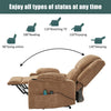 Electric Recliner Chair Cinema Sofa Armchair with Massage & Heat Function Brown