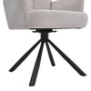 Lounge Armchair Mordern Occasional Chair Accent Chair 180° Swivel Beige Velvet