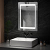 illuminated Bathroom Mirror with Shaver Socket Demister Touch Sensor Modern