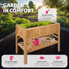 Raised Plant Bed Shelf Garden Wooden Box Flowers Herbs Vegetables Outdoor Patio