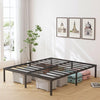 45.7cm Quick Lock Metal Bed Frame Single/Double/King, 5-minute Assembly, Black