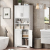 Tall Bathroom Cabinet, Freestanding Bathroom Storage Cabinet with 4 Doors