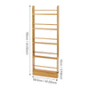 5 Tier Wall Mounted Storage Shelf Bookshelf Magazine Rack Bamboo Wood Shelf Unit