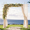 236cm Elegant White Wedding Arch Stand Metal Ceremony Bridal Party Archway Frame