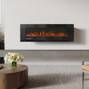 Electric Heater 60Inch LED Fireplace Wall Mounted Inset Standing Media Log Flame