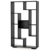 120cm Tall Bookshelf Modern Geometric Bookcase Book Storage Organizer Black