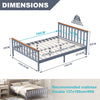 4FT6 Pine Wood Solid Wooden Bed Frame Double Mordern Bedstead Bedroom Furniture