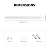 10X 5ft Bright Slimline LED Battern Florescent Tube Light Garage Lamp Cool White