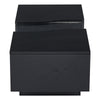 Black Coffee Table With 2 Drawers Storage, RGB LED Lights, Living Room Furniture