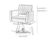 Salon Barber Chair Cube Chair PU Leather Hydraulic Pump Swivel Chair with Pedal