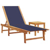 Loungers 2 pcs with Table Blue Solid Wood Acacia and B1R2