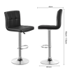 2x Faux Leather Chrome Breakfast Back Bar Stool Swivel Kitchen & Gas