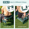 2-in-1 Garden Kneeler Seat EVA Pad Bench Foldable Garden Tool w/2 Tool Pouches