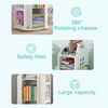 Kids Rotating Bookshelf Castle Rack Display Bookcase Toys Storage Book Shelf UK