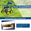Garden Hose Reel Cart Outside Portable Water Hose Holder 4 Wheels Non-slip Grip