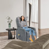 Massage Recliner Chair Heating Sofa Fabric Upholstered Armchair with Controller