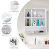 Bathroom Mirror Cabinet Wall Mounted Storage with Shelf 55*15*60cm White
