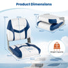Fold-down Fishing Sightseeing Boat Speedboat Captain Seats Blue