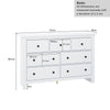 Chest Of Drawers, 7 Drawers Wide Chest Clothing Storage Unit Bedroom Furniture