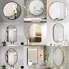 XL Round/Arched/Square Metal Frame Mirror Industrial Wall Vanity Makeup Bathroom