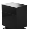 LED Light 3 Drawers Bedside Table High Gloss Cabinet Side End Table Living Room