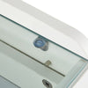 White Dressing table LED With Clear Glass Top Makeup Desk Drawers Stool Vanity