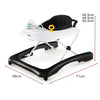 Foldable Baby Walker Toddler Activity Center w/Removable Play Tray-Black