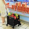 Folding Shopping Trolley Box 55L Camping Picnic Boot Cart Storage Stair Climbing