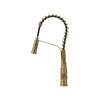 Brush Gold Monobloc Kitchen Sink Mixer Tap with Pull Out Hose Spray Single Lever
