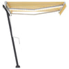 Manual Retractable Awning with LED 350x250 cm Yellow and White