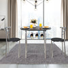 3 Piece Dining Set Classic Bistro Compact 2 Chairs and Table Set with Shelf