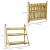 Flower Stand Plant Display Rack 3-Tier Foldable Wood Garden Patio