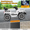 Chic 12V Kids Ride on Car Battery Powered Electric Jeep w/ Soft Start White