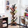 10 Tiers Bookshelf Display Bookcase Tree Shaped Storage Rack Shelves with Drawer