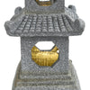 Outdoor Fountain Solar Powered Pagoda Garden Cascading Water Feature with Lights