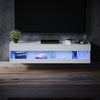 130cm Wall Mounted TV Unit Cabinet Floating TV Stand High Gloss With LED Lights