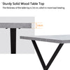 Rectangular Kitchen Dining Table Wooden Table 4-6 Seats Family Party Table White