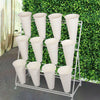 Mobile Flower Display Stand Plant Shelf / 12X Artificial Grass Flower Wall Panel