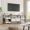Industrial TV Stand Cabinet 160cm with 2 Storage Cabinet for Living Room