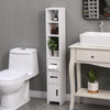 Modern Bathroom Tall Cabinet with Storage Shelf&Door Corner Shelf Bookshelf