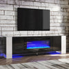 Modern 70" TV Stand Cabinet Unit with 12 LED Color Insert 36" Electric Fireplace