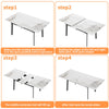 1.8m Extendable Dining Table Stretchable Marble Kitchen Table Festival Banquet